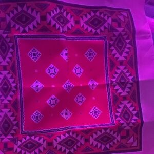 Geometric Red and Purple Scarf